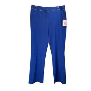 Calvin Klein Womens 12P Lapis Blue Career/Party/Wedding Guest Pockets Pants